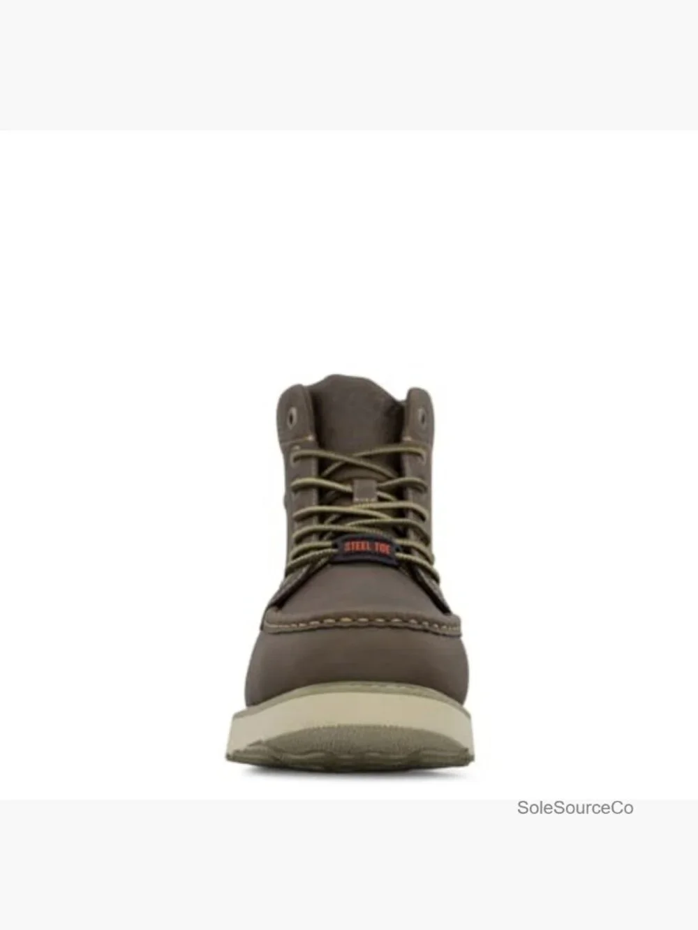 Men's Steel Toe Work Boots with Memory Foam Insoles, Slip Resistant